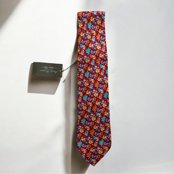 NWT "Wild Rouge Botanical" Dress Tie - Picture 1 of 6